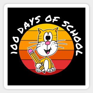 100 Days Of School Cat Kindergarten Teacher 2023 Magnet